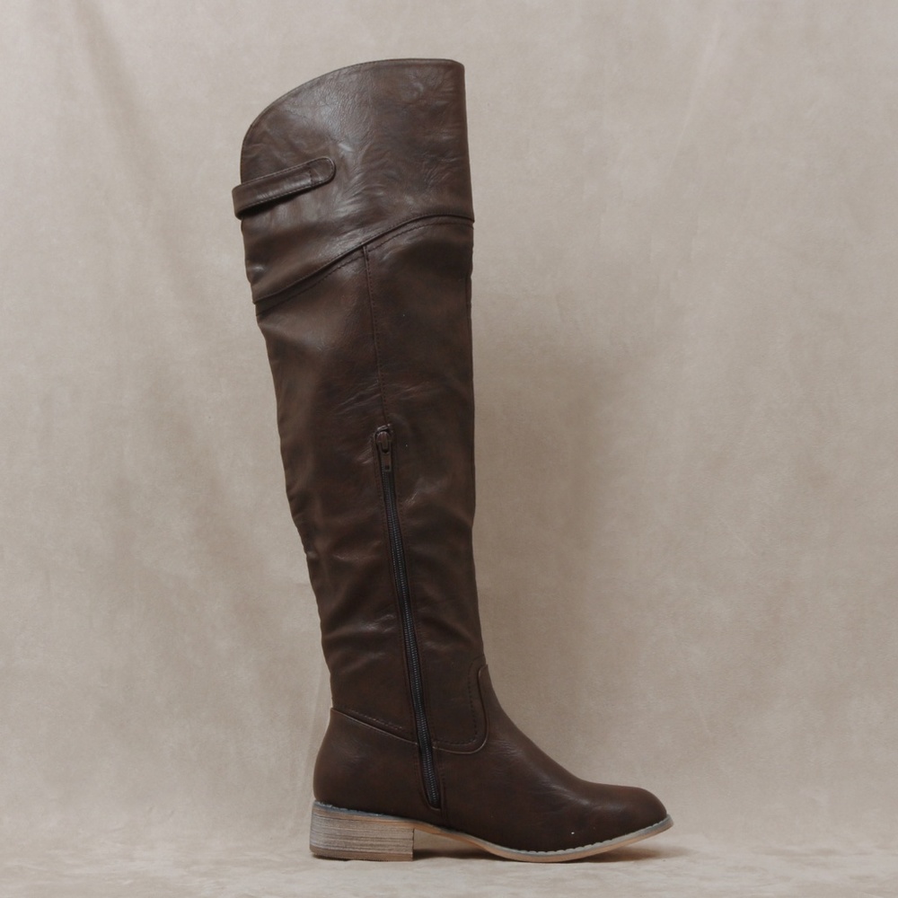 FINAL SALE Brown over the knee boot Olympia2 - Picture 2 of 5